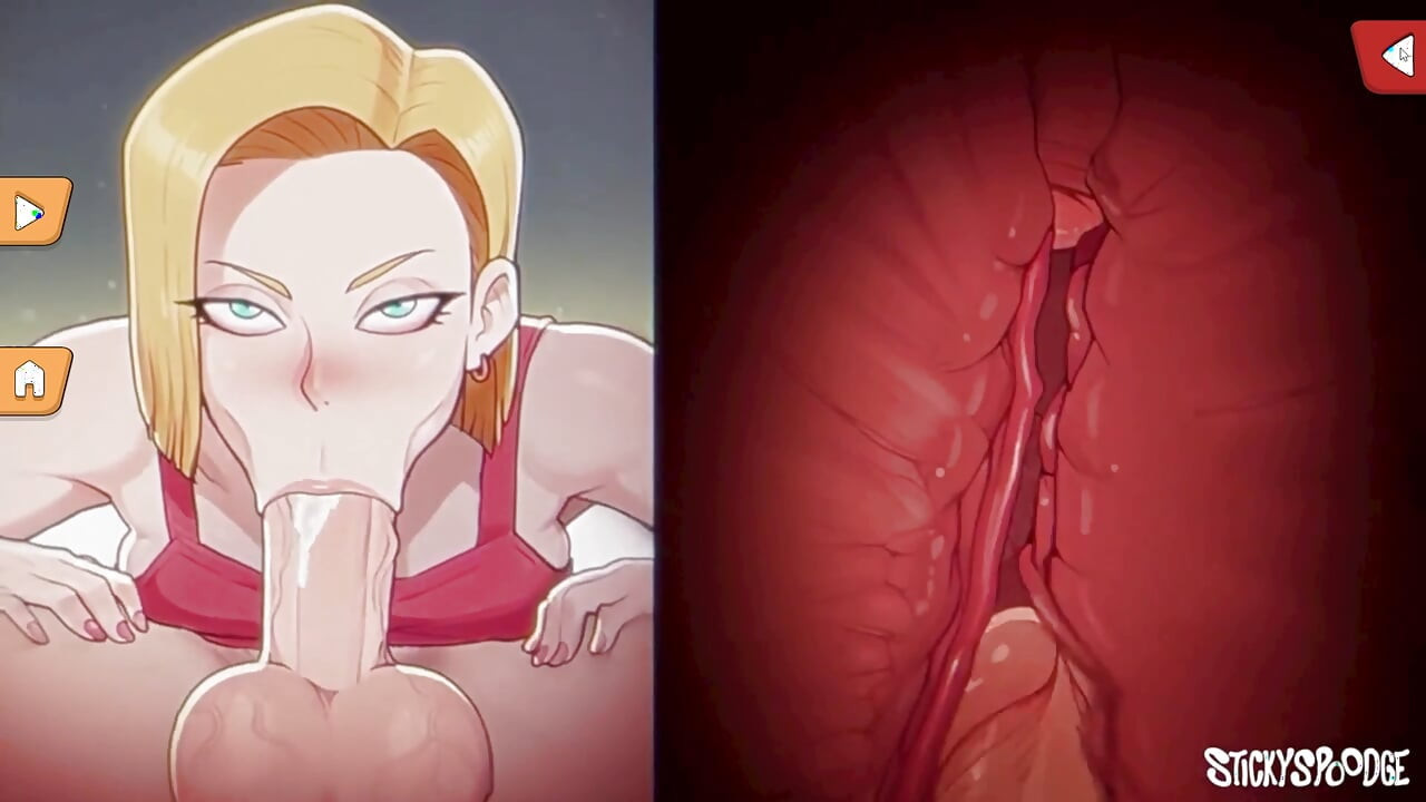 Android 18 Gears derin - Android 18'in yüzünü sütle dolduruyor