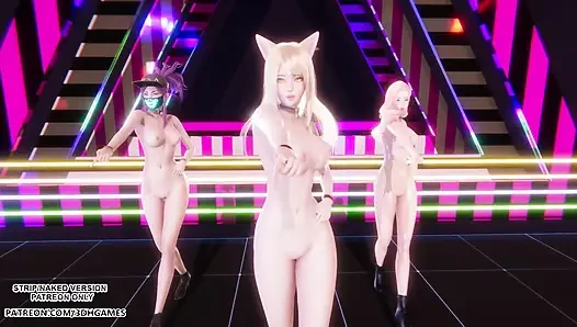Blackpink - ıslık ahri akali seraphine seksi çıplak dans