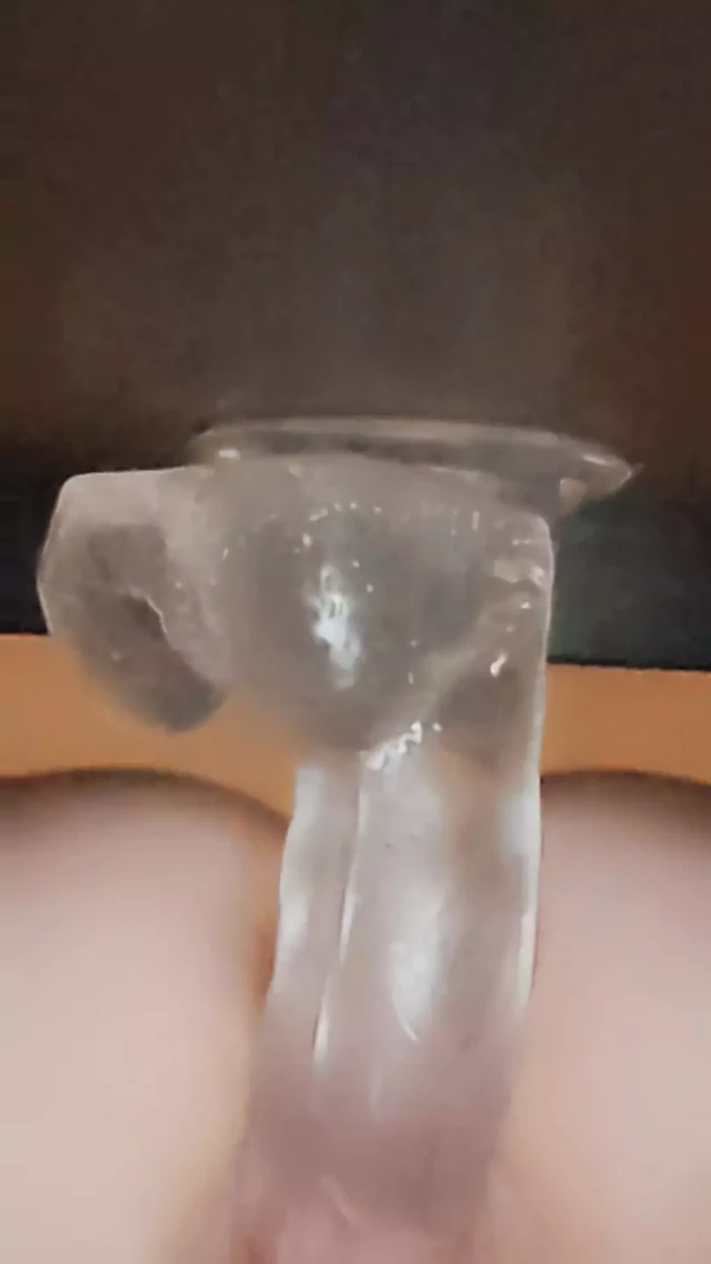 Sexy milf bouncing on a dildo with facial pov