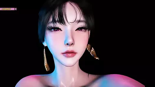 Piksel cinsinden aldatan evli kadın: büyük memeli bir hayran - 3 boyutlu animasyon