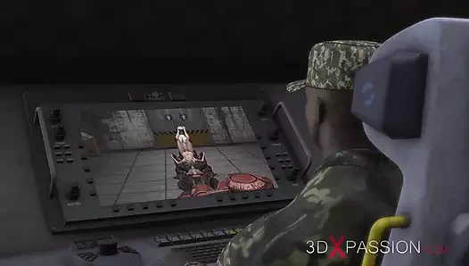 Bölge 51. Süper sikiş sistemi. Bilim kurgu kadın android sığınakta bir kızla sikişiyor