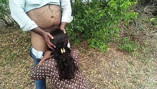 Cheating wife outdoor hot suck