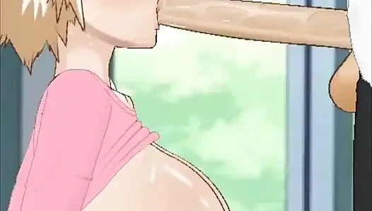 Mitsuki üvey oğluyla arkadaş olduğu için gırtlağını siktirerek ona teşekkür ediyor