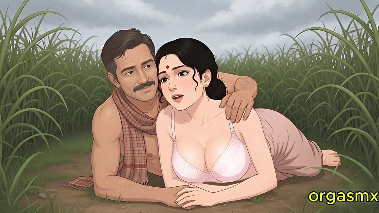 Hintli desi Asyalı yenge ka khet - açık havada orta yaşlı seksi kadın
