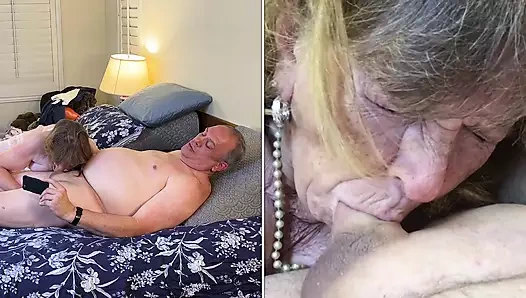 Melek gibi nine Carmen cennet gibi bir sakso çekiyor