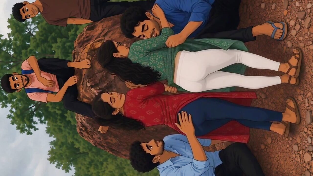 Azgın çizgi film kadın birden fazla erkekle sert grup seks yapay zeka videosu