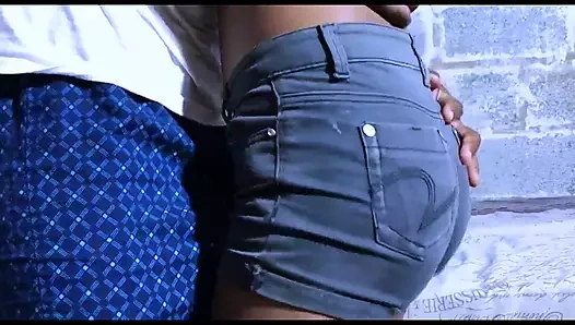 Minyon siyah bebek gets ona kedi becerdin sert tarafından büyük horoz sonra okul