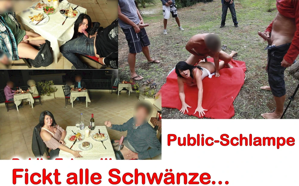Публичная шлюшка трахает все члены в каждом месте