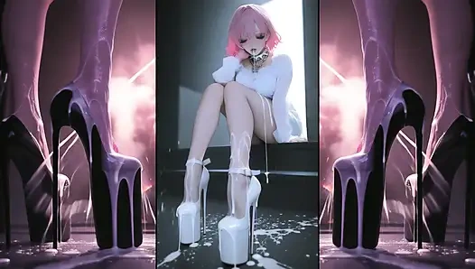 Ultra yüksek topuklu ayakkabılar dölle dolu