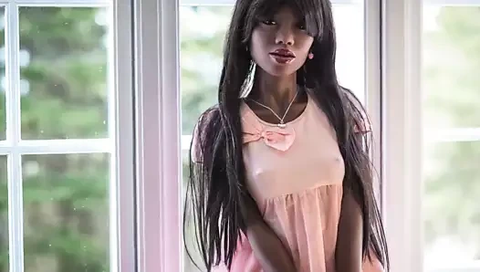 Seksi abanoz seks bebeği, oral seks anal Creampie fanteziler