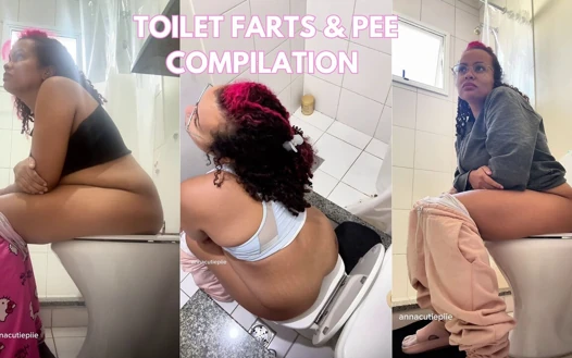 Gerçek günlük tuvalet osurukları ve çiş derlemesi kişisel banyo anları