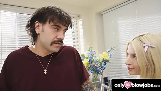 ONLY TEEN BLOWJOBS - Emma Rosie Sloppy Bestie Blowjob Before He Moves Away