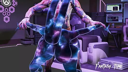 Örümcek adam Hintli kama sutra tarzı 3 boyutlu pornoda bir uzaylıyı sikiyor