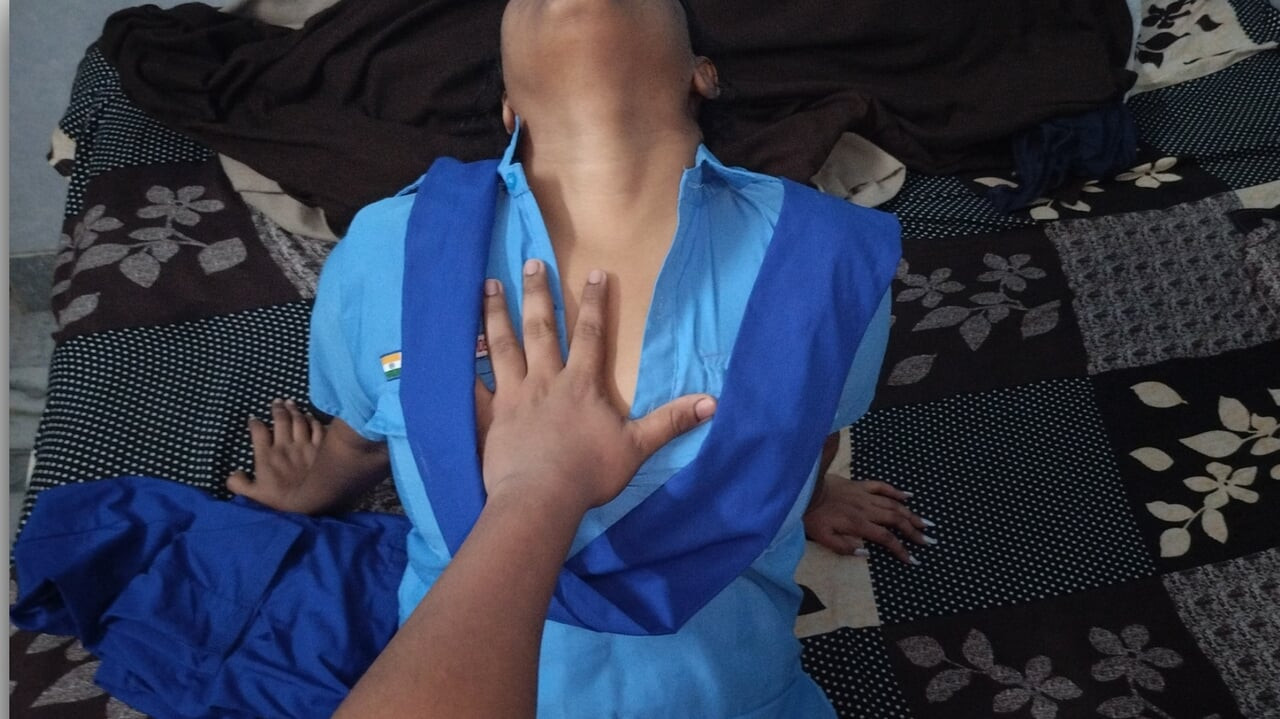 High School Tamil Girl Fucks her Step Brother - Desi Anal Sex with Hindi Audio