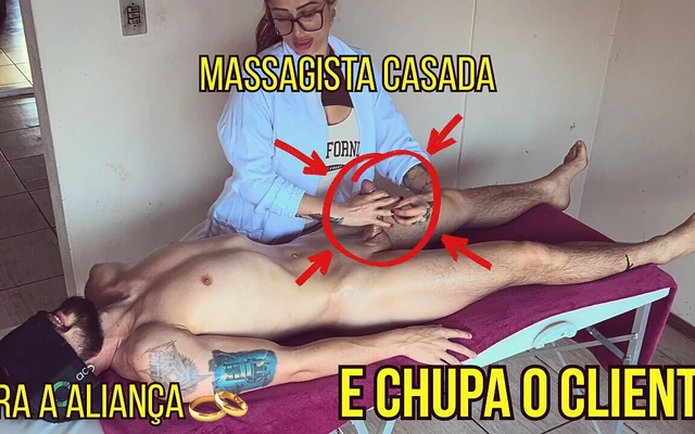 Evli masör yüzüğünü çıkarıyor ve sütle boğuluyor - Mutlu Son Patlayıcı Masaj