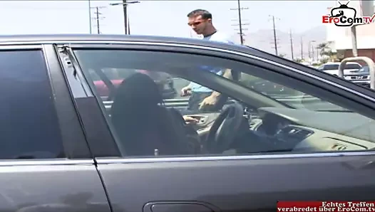 Büyük göğüsler siyah saçlı tanrıça sokakta aldı