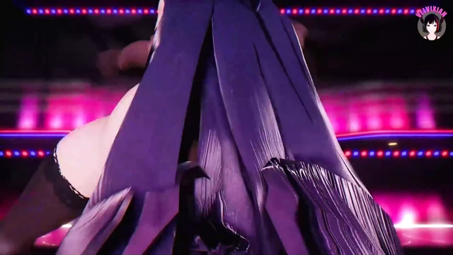 Siyah iç çamaşırlı seksi genç kız dans ediyor (3 boyutlu hentai)