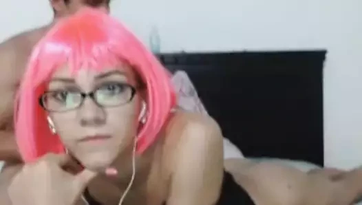 Seksi tranny gets becerdin tarafından bir 9 inç horoz
