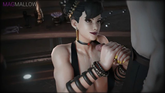 Sokak dövüşçüsü - chun-li dick emme ve yutma (ses)