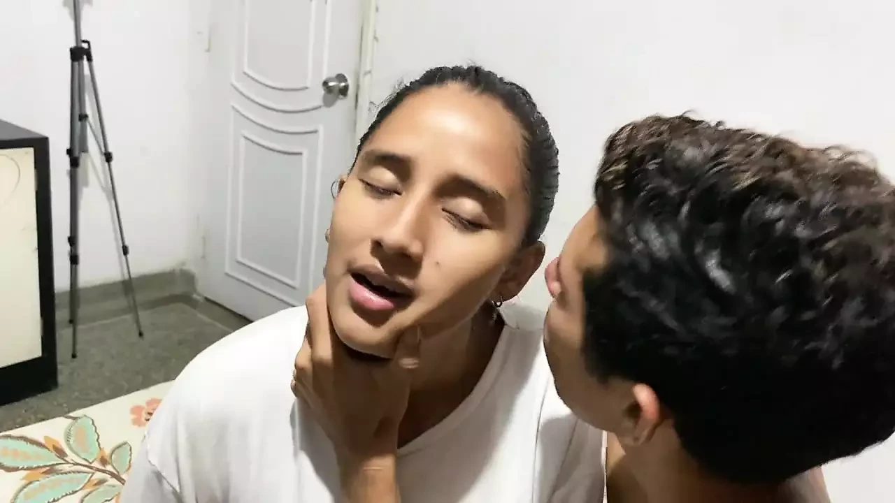 My stepbrother rests and I ask him to play with me and we end up warming up and each other