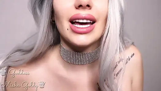 ASMR ve göz teması! Büyüleyici ve boşalmasına izin verilmiyor!