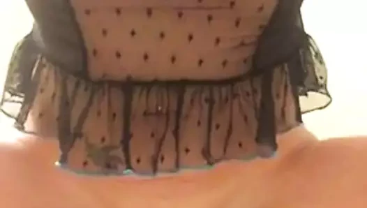 The dik eş sağladım üzerinde ona yapay penis içinde kadın iç çamaşırı