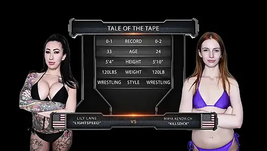 Lily Lane ve Maya Kendrick kadın güreşi