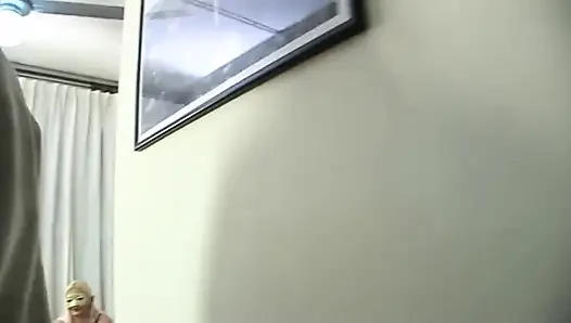MILF in mask gets fucked by a younger boy