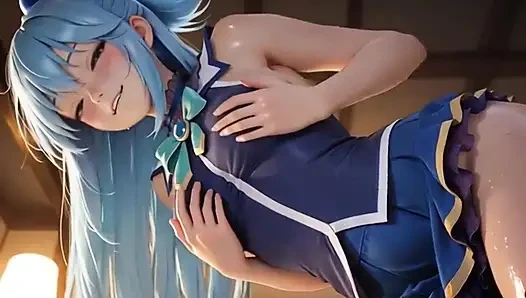 AI Waifus in hot Lingerie Micro Bikinis Shiny Skin SFW Compilation