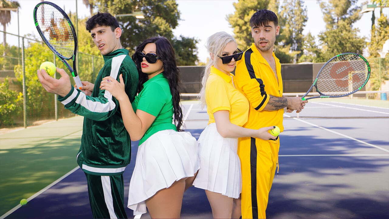 Sürtük üvey annelerle tenis oyunu dörtlü sikiş festivaline yol açıyor - kenzie taylor ve mona azar - momswap