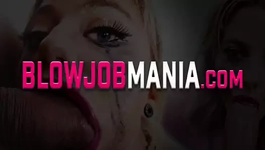 Milf alır yüz ve memeler spermed emme