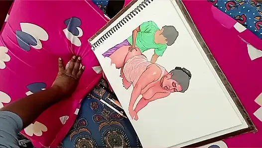 Seksi ama zavallı Hintli köylü kadın sebze parasını ödemek için bir sebze satıcısını sikiyor