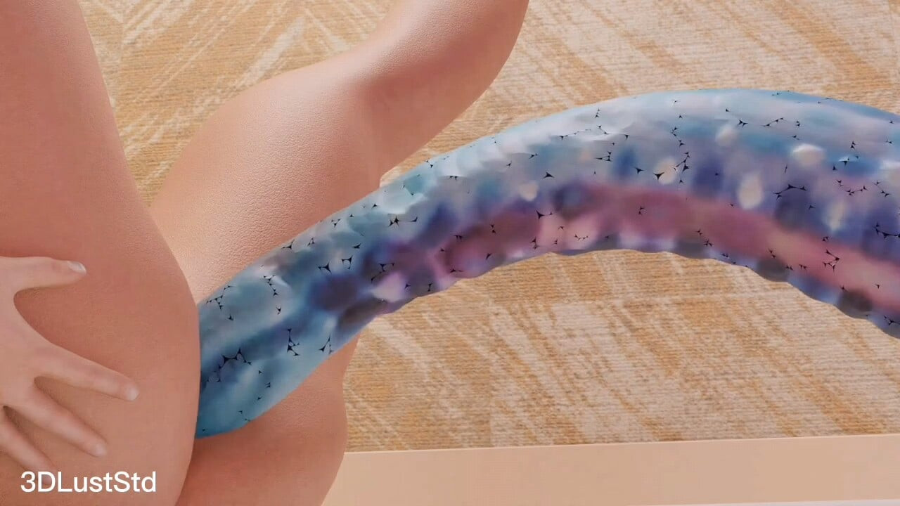 Lezbiyen anüsün içinde uzun uzaylı ahtapot dildo makinesi