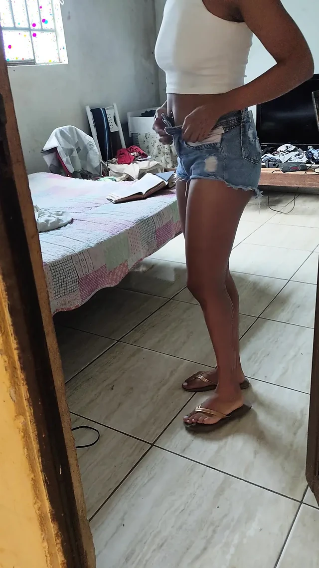 the young black and skinny girl at grandma's house