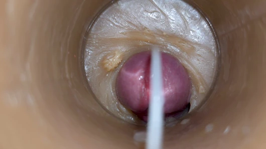 Camera Inside Deep Pussy Captures Ejaculation