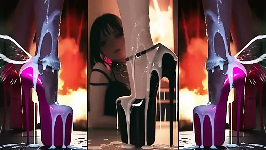 Ultra yüksek topuklu ayakkabılar dölle dolu