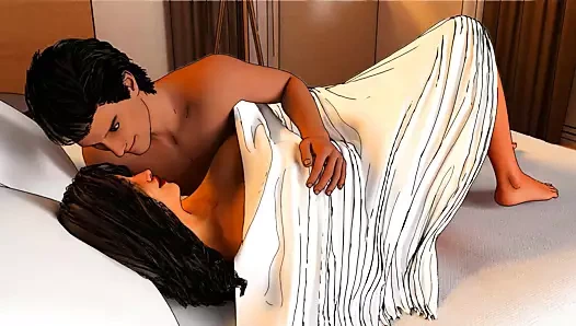 Bir çiftin aşk ve şehvet düeti: Hintli evli kadın ateşli bir oral seks yapıyor - bölüm 25