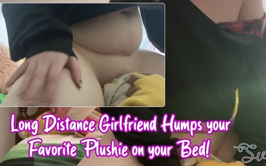 Uzun mesafeli kız arkadaş en sevdiğin plushie'yi sikiyor