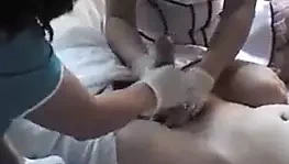 bağbozumu lateks eldiven hemşire handjob