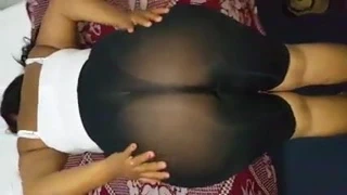 Büyük götlü naylon külotlu çorap 1