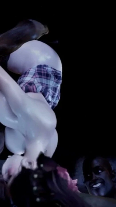 Güzellik öğrencisi iki büyük zenci yarağı ile üçlü seks yapıyor- hentai 3d v113 | Klip 2