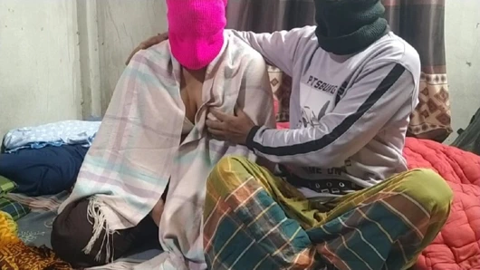 Village wife with husband first time romance in Farm house