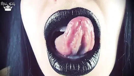 Siyah parlak dudaklardan öpücükler asmr 31 talimatı