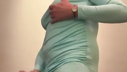 Blue dress with a nice surprise