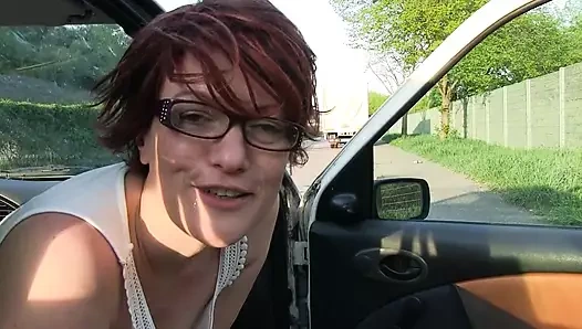 Sikme ve boşalmak - Almanya'da otoyolda kamu seks